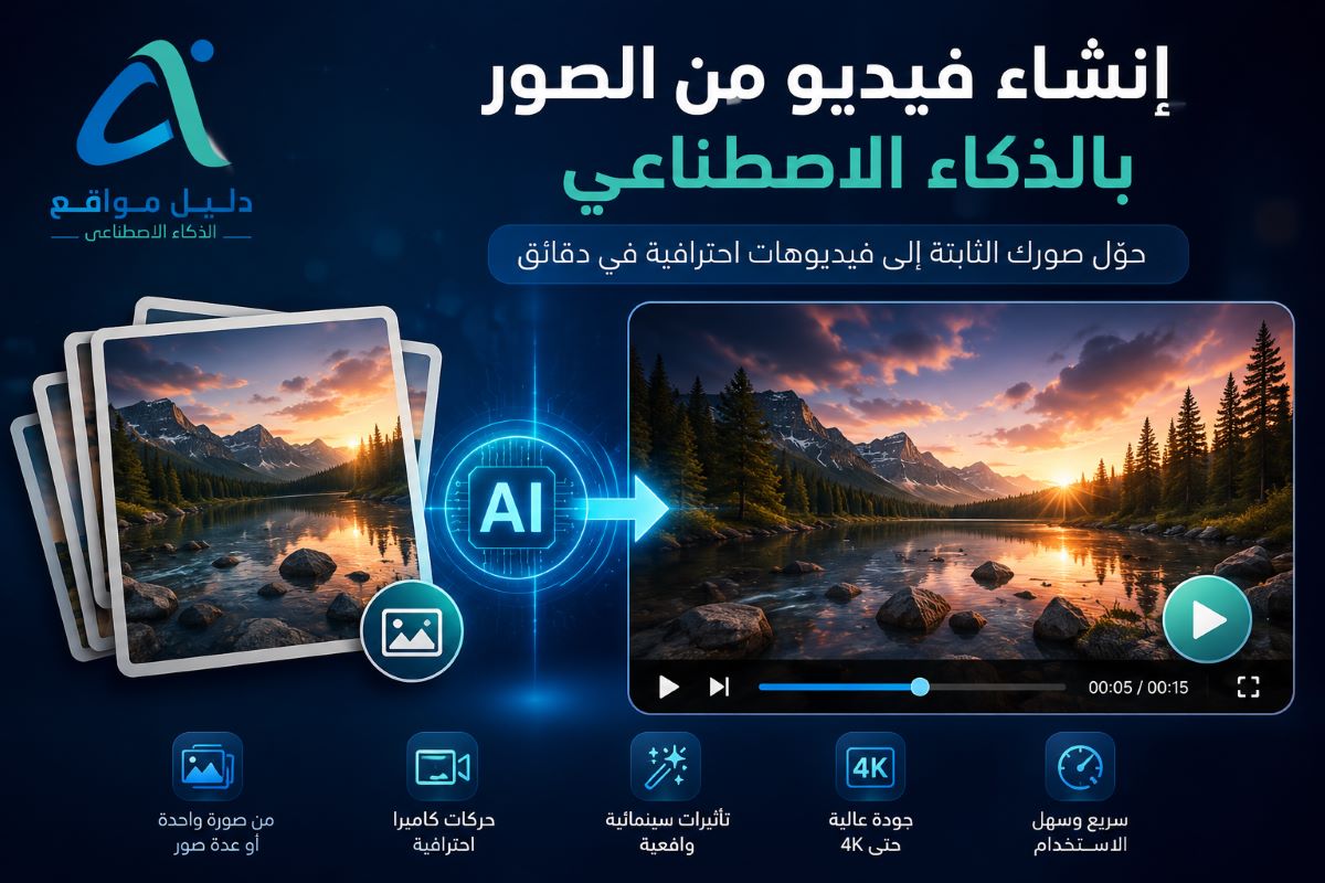 إنشاء فيديو احترافي من الصور باستخدام الذكاء الاصطناعي: دليل شامل للمبتدئين والمحترفين